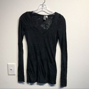 Semi-Sheer BKE long sleeve top